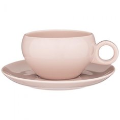 Набор чайный керам, 2 пр, 1 перс, 290 мл, пудровый, 263-1013 Bronco