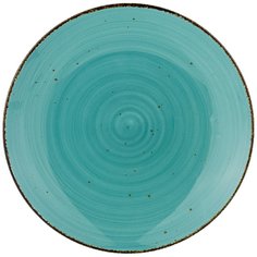 Тарелка закусочная, фарфор, 22.5 см, круглая, Nature, Bronco, 263-1025, бирюзовая