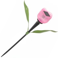 Фонарь садовый Uniel, PINK TULIP USL-C-451/PT305, солн бат, грунт, пласт, 30.5 см, бел св