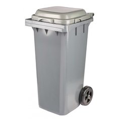 Бак для мусора пластик, 120 л, с крыш, с колесами, 58х48х97 см, в асс, Альтернатива, М7744 Alternativa