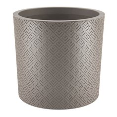 Горшок для цветов пластик, 24 л, D380мм, с вставкой, французcкий серый, Idea, Этна, М3185