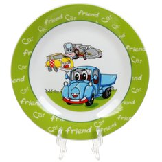 Тарелка детская керамика, Синий грузовик, 18 см, Daniks, C425