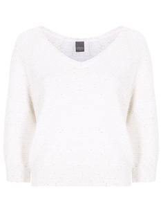 Пуловер хлопковый с пайетками Lorena Antoniazzi