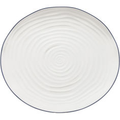 Тарелка swirl (kare) белый 2 см.