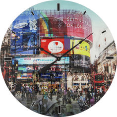 Часы настенные piccadilly circus (kare) мультиколор