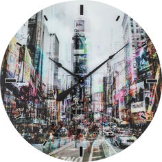 Часы настенные times square move (kare) мультиколор