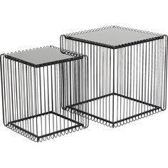Столик приставной wire набор 2 шт (kare) черный 46x45x46 см.