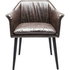 Стул с подлокотниками diner (kare) коричневый 67x77x58 см.