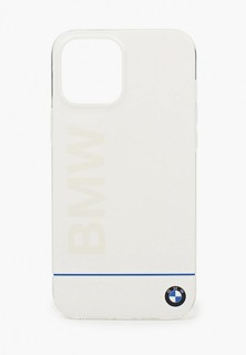 Чехол для iPhone BMW 12 Pro Max (6.7), Signature PC/TPU Blue line Printed logo White