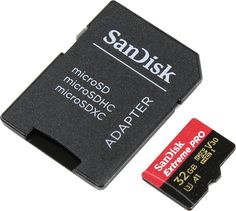 Карта памяти Sandisk micro SDHC 32Gb Extreme Pro UHS-I U3 V30 A1 + ADP (100/90 MB/s)