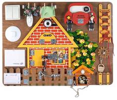 Развивающая доска Нескучные игры №3 арт.7904 "Загородный дом" (36х49, дерево)