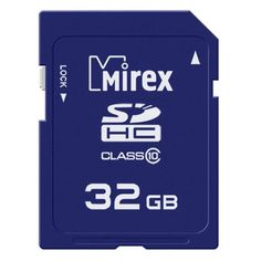 Карта памяти SD 32GB Mirex SDHC Class 10 (13611-SD10CD32)