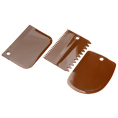 Инструменты специальные для выпечки набор шпателей кондитерских APOLLO Biscuit 3шт пластик микс цвета