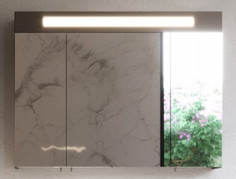 Зеркальный шкаф 110х75 см серый цемент глянец Verona Susan SU608G29