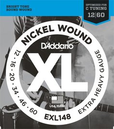 D&#039;ADDARIO EXL148 NICKEL WOUND EXTRA-HEAVY 12-60 D'addario