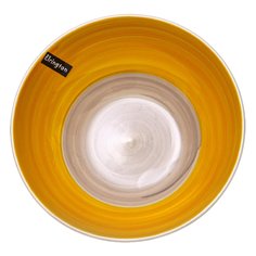 Тарелка суповая, керамика, 18 см, круглая, Аэрография Солнечное утро, Elrington, 139-23073
