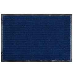 Коврик придверный, 40х60 см, прямоугольный, резина, с ковролином, синий, Комфорт, Floor mat, XTL- 1017