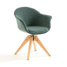 Кресло офисное вращающееся quilda зеленый (laredoute) зеленый 63x82x58 см.