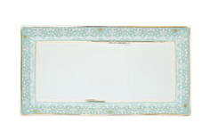 Тарелка прямоугольная nobile (garda decor) голубой 30x3x17 см.