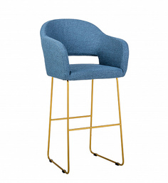 Кресло полубарное oscar блюарт/линкзолот (r-home) синий 60x81x55 см.