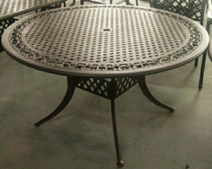 Круглый стол из литого алюминия Sardinia 137 Кит Маркет