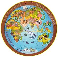 Магнитная карта полушарий Нескучные игры арт.7842 21 деталь