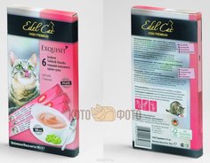 Edel Cat Лакомство крем-суп лосось, нормализация пищеварения 1*6 шт