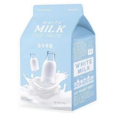 Тканевая увлажняющая маска с молочными протеинами APIEU White Milk One-Pack A'pieu