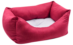 Лежанка для кошек пухлик поплин №2 43*32*21 см бордо 757121 Zooexpress