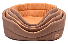 Лежанка для кошек "Classic" иск.замша №3 49*33*17 см коричневая 75663 Zooexpress