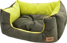 Лежанка для собак пухлик "Ампир" мебельная ткань №6 73*52*26 см оливковый/зеленый 710161 Zooexpress