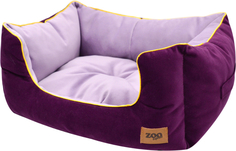 Лежанка для собак пухлик "Ампир" мебельная ткань №6 73*52*26 см лиловый/баклажан 710162 Zooexpress
