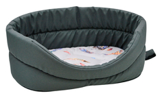 Лежанка для кошек «Птицы» мебельная ткань №2 43*30*16 см темно-серый 700023 Zooexpress