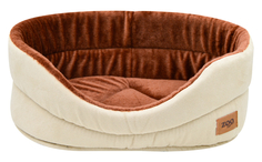 Лежанка для кошек "Classic" иск.замша, плюш №1 40*27*16 см кремовая 75671 Zooexpress