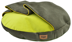 Лежанка-карман для кошек круглая "Ампир" мебельная ткань №2 D80*13 см оливковый/зеленый 710421 Zooexpress