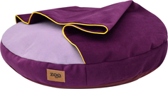 Лежанка-карман для кошек круглая "Ампир" мебельная ткань №1 D60*10 см лиловый/баклажан 710412 Zooexpress