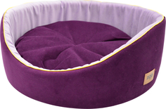 Лежанка для кошек круглая "Ампир" мебельная ткань №2 D53*18 см лиловый/баклажан 710222 Zooexpress