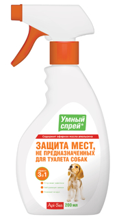 Средство Умный спрей - защита мест не предназначенных для туалета собак 200 мл 0231 Apicenna