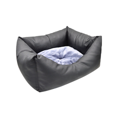 Лежанка для кошек пухлик искусственная кожа+подушка плюш №3 49*36*22 см 75111 Zooexpress