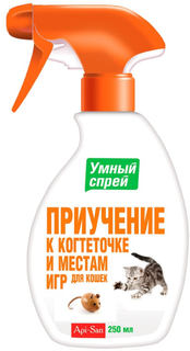 Средство Умный спрей - приучение к когтеточке, переноске и местам игр для кошек 200 мл 0194 Apicenna