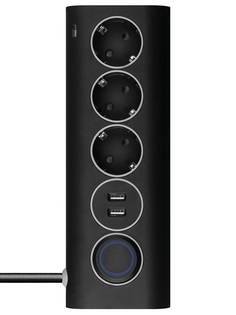 Сетевой фильтр Rombica Neo WC3U 3 Sockets 2 microUSB 1.5m Black PSE-002