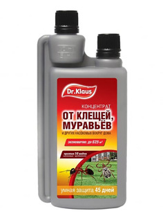 Средство защиты Dr.Klaus Концентрат от Клещей, Муравьев и других насекомых, флакон 250ml DK06010012