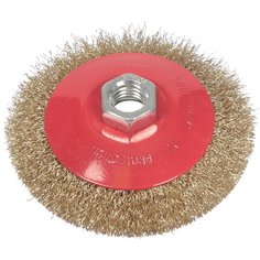 Щетка для УШМ Bartex, 100 мм, тарелка, гайка М14, 991100