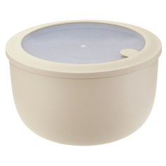 Миска пластик, 3.6 л, 22х13 см, латте, круглая, герметичная, Idea, Нео, М 1327