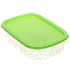 Контейнер пищевой пластик, 1 л, прямоугольный, Мультипласт, Умничка, MPU8140