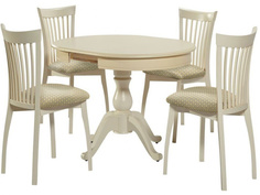 Обеденная группа стол и 4 стула (древпром) бежевый 75 см.