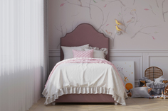 Кровать мелита с подъемным механизмом 180*200 (myfurnish) розовый 190x155x220 см.