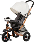 Велосипед-коляска трехколесный Moby Kids Stroller trike 10x10 AIR Car молочный золот.металлик 641491
