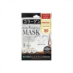 Маска-салфетка для лица Japan Gals Pure 5 Essential Essence Mask, 30 шт, с коллагеном