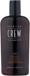 Шампунь, кондиционер и гель для душа American Crew Classic 3 в 1 450мл
